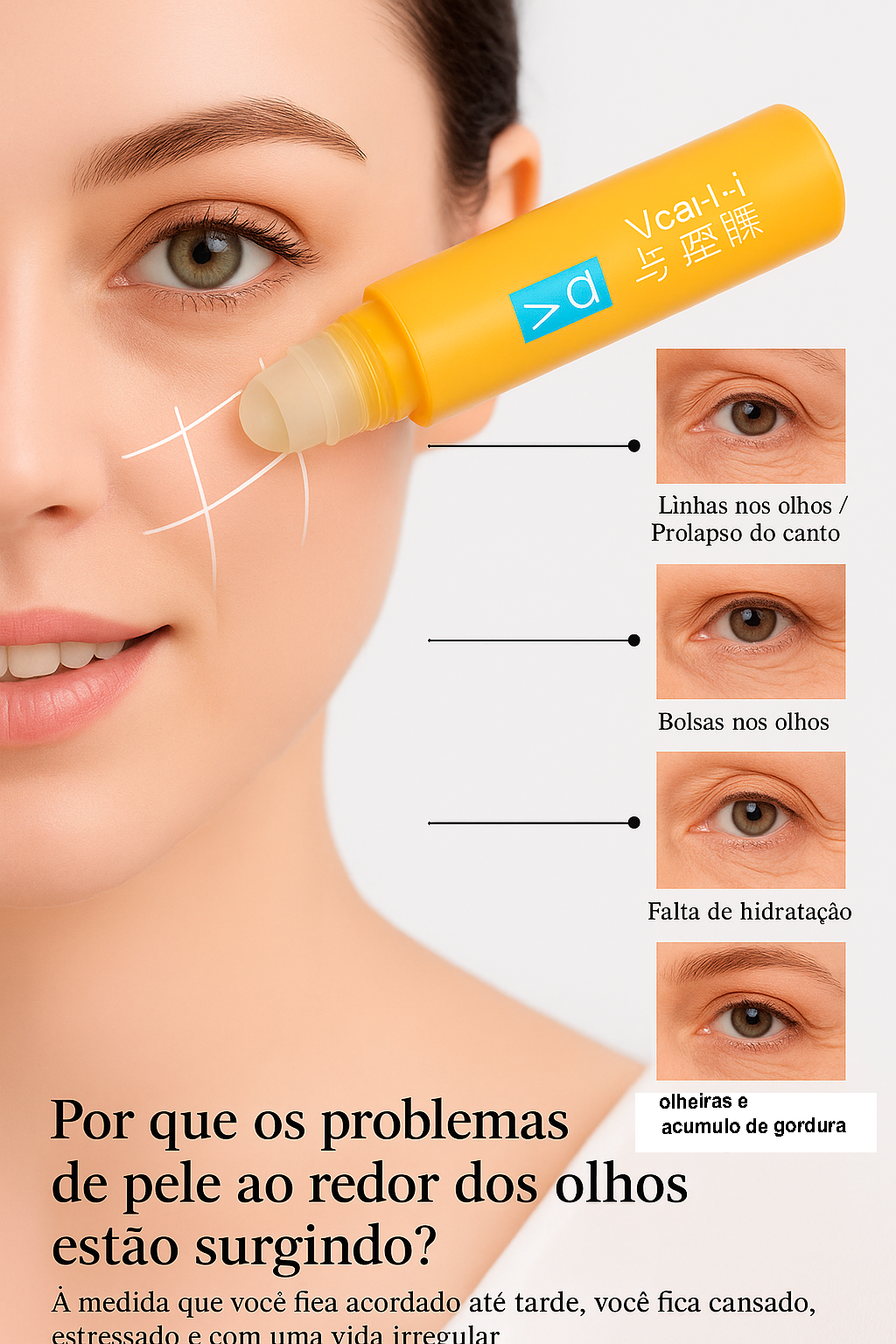 LuminaSkin Serum rejuvenecedor contra olheiras.